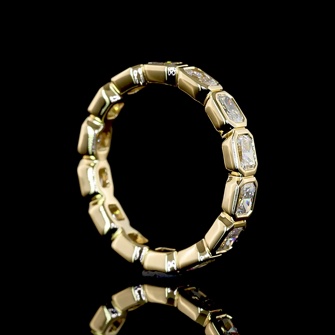 1-1/4ctw Bezel East West Radiant Eternity Band