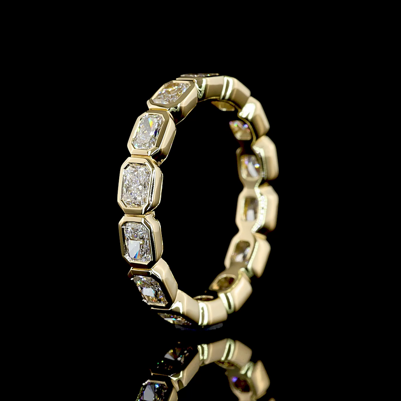 1-1/4ctw Bezel East West Radiant Eternity Band