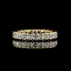 1-3/4ctw Half Bezel Asscher Eternity Band
