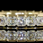 1-3/4ctw Half Bezel Asscher Eternity Band