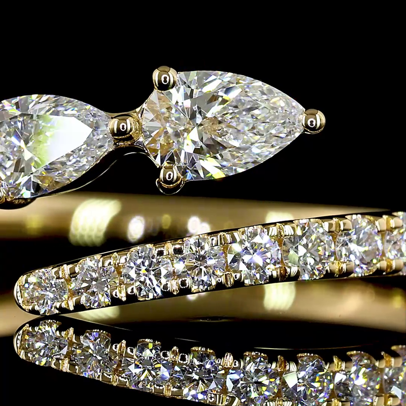 1ctw Prong Pear & Round Special Band