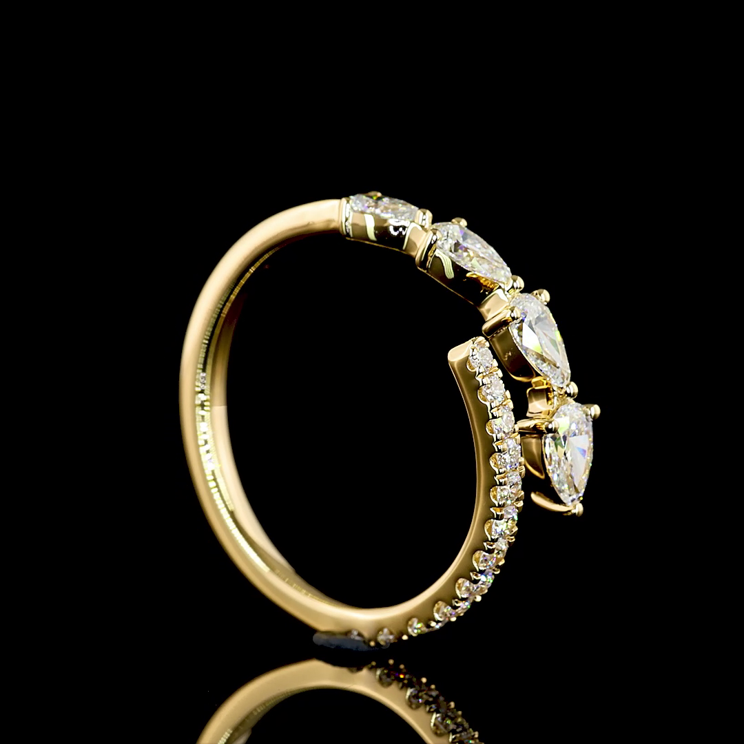 1ctw Prong Pear & Round Special Band