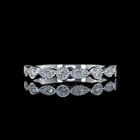 1/4ctw Bezel East West Round Half Eternity Band