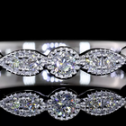 1/4ctw Bezel East West Round Half Eternity Band