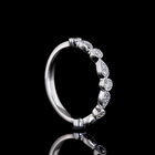 1/4ctw Bezel East West Round Half Eternity Band