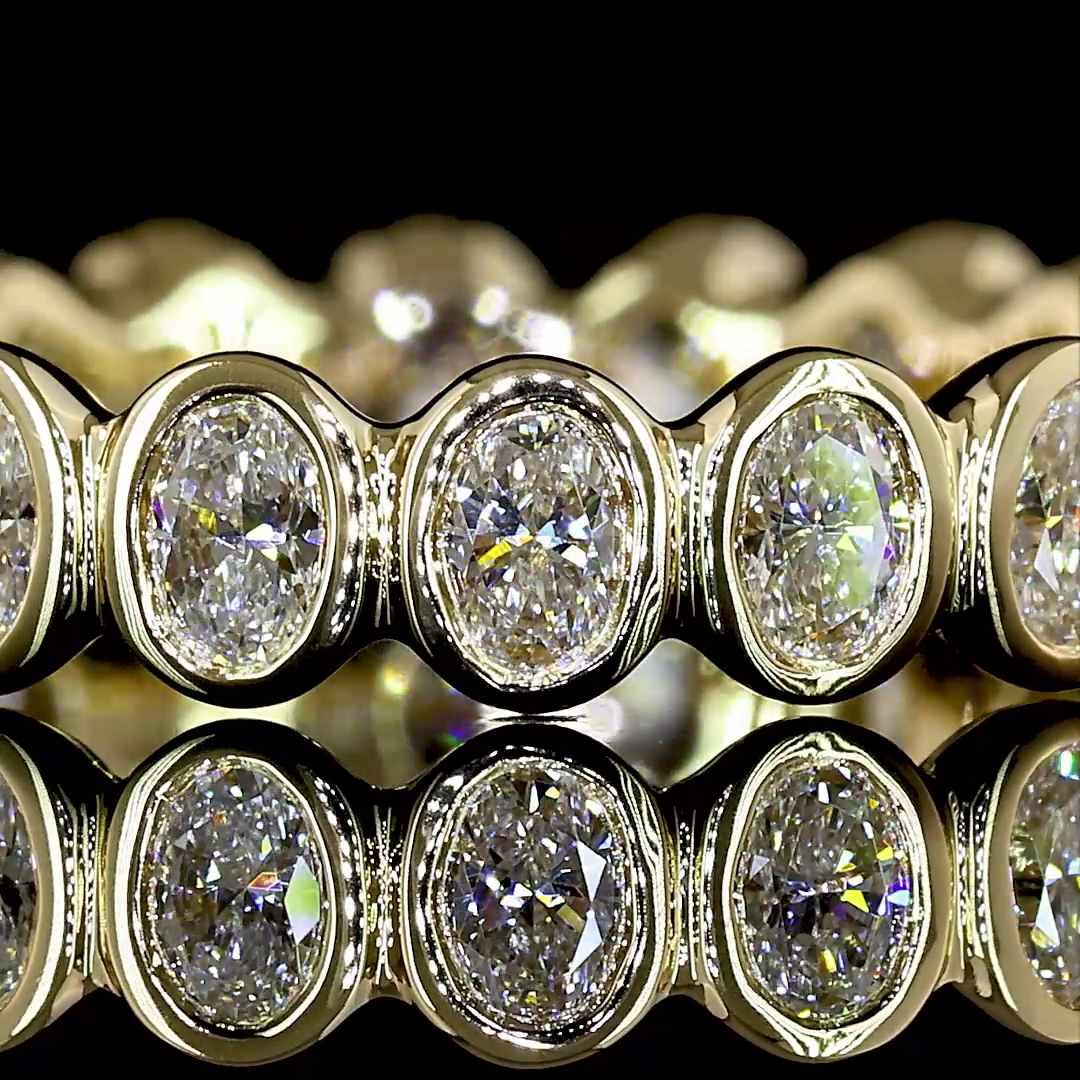 1ctw Bezel Oval Eternity Band