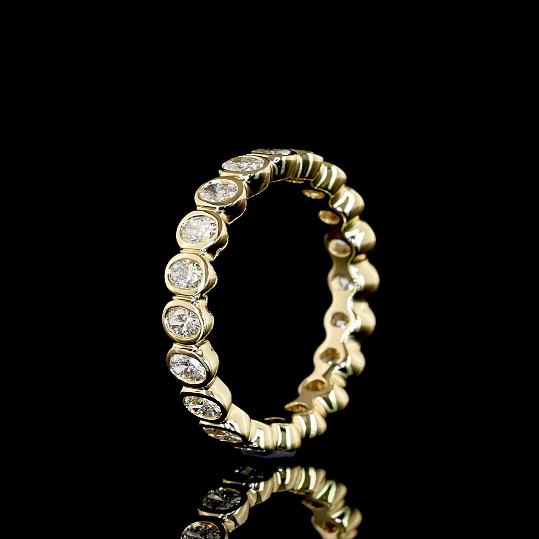 1ctw Bezel Oval Eternity Band