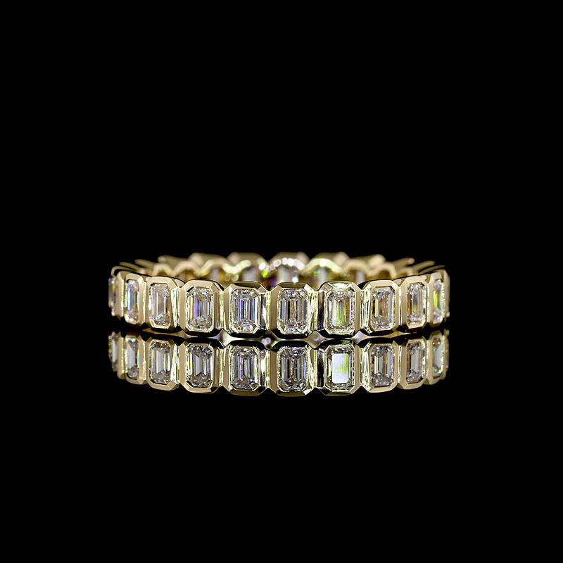 1ctw Bezel Emerald Eternity Band
