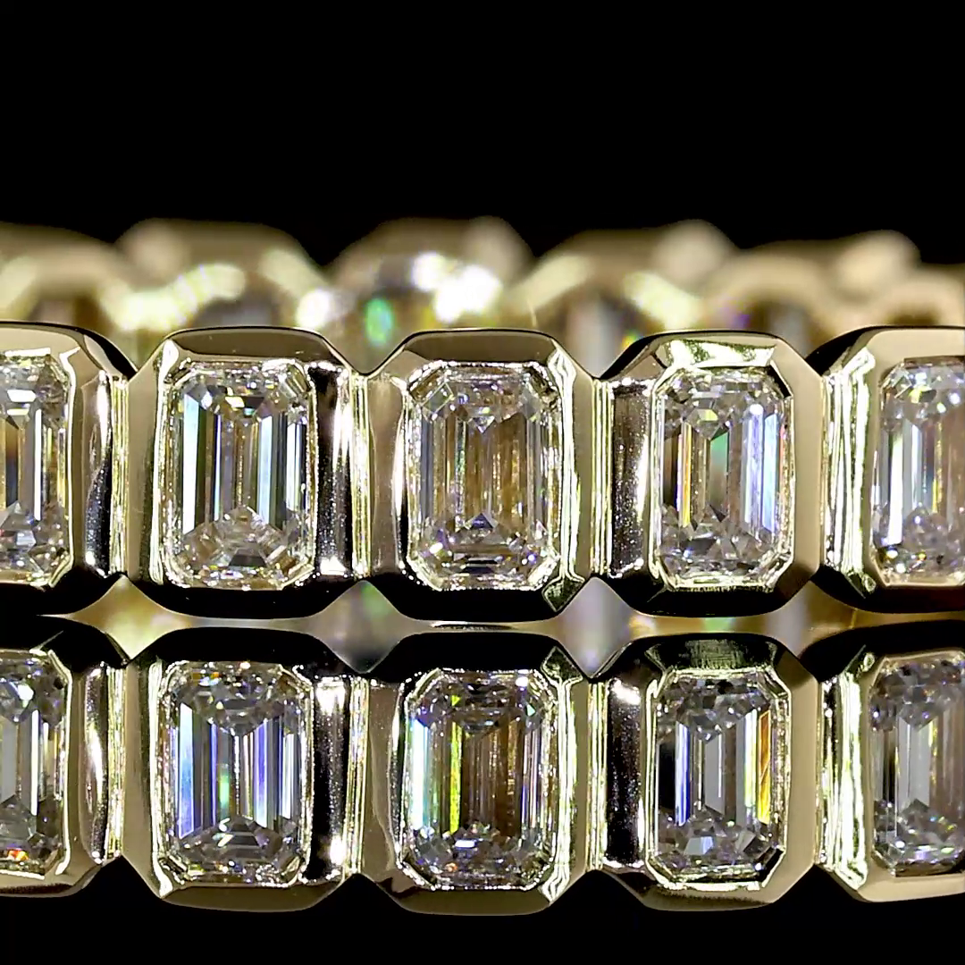 1ctw Bezel Emerald Eternity Band