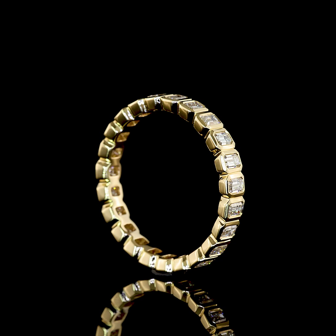 1ctw Bezel Emerald Eternity Band