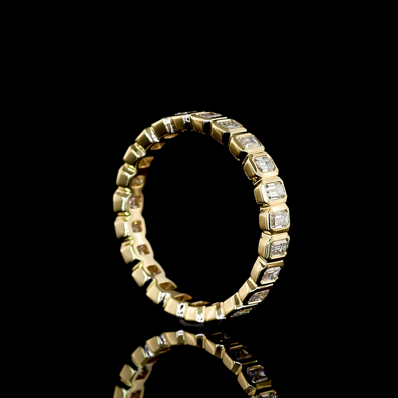 1ctw Bezel Emerald Eternity Band
