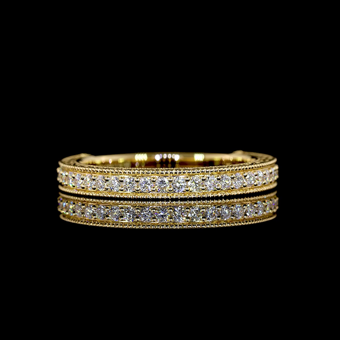 1-1/4ctw Prong Round Half Eternity Band