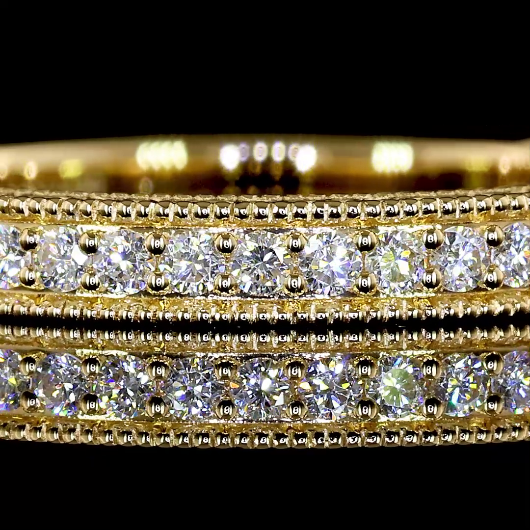 1-1/4ctw Prong Round Half Eternity Band