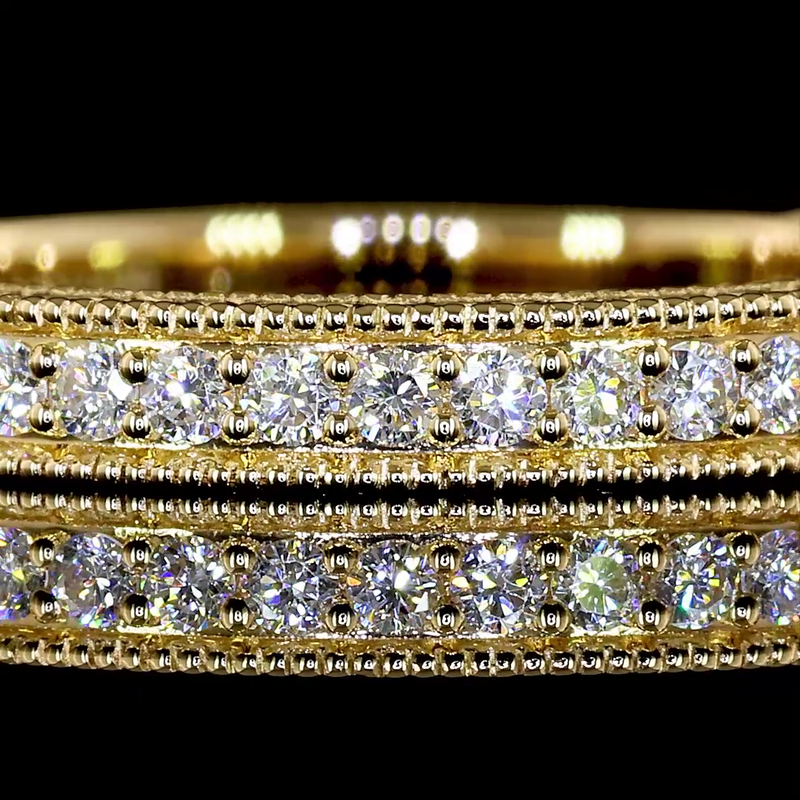 1-1/4ctw Prong Round Half Eternity Band