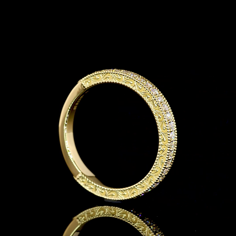 1-1/4ctw Prong Round Half Eternity Band