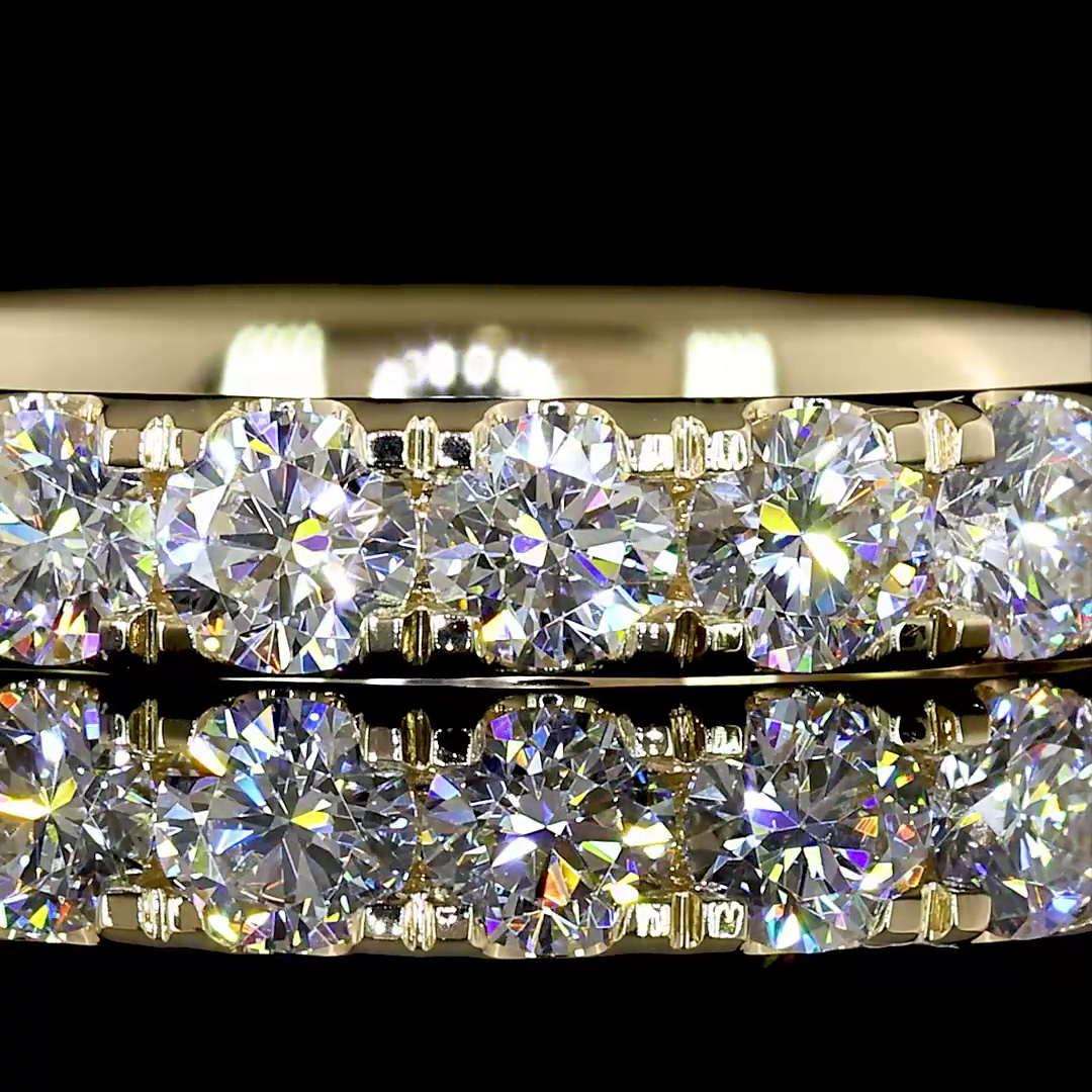 1-1/2ctw Pave Micro Round Eternity Band