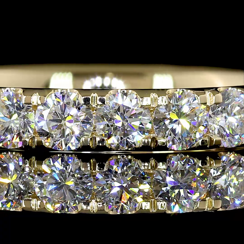 1-1/2ctw Pave Micro Round Eternity Band