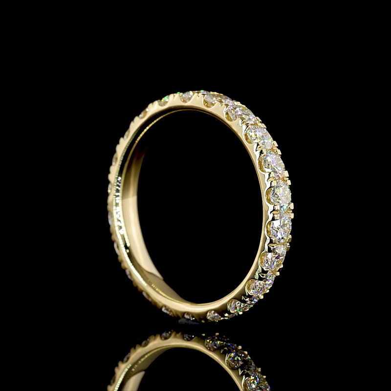 1-1/2ctw Pave Micro Round Eternity Band