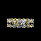 1-1/2ctw Half Bezel Round Eternity Band