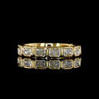 1-1/2ctw Bezel East West Radiant 3/4 Eternity Band