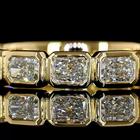 1-1/2ctw Bezel East West Radiant 3/4 Eternity Band