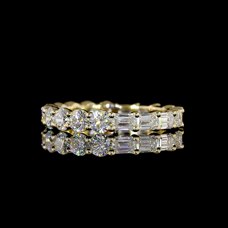 2ctw Prong East West Round Eternity Band