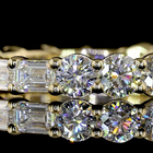 2ctw Prong East West Round Eternity Band