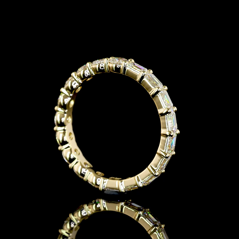 2ctw Prong East West Round Eternity Band