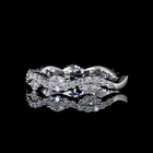 1/2ctw Prong East West Marquise & Round 3/4 Eternity Band