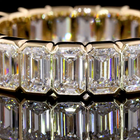 5ctw Emerald Bezel Diamond Eternity Band
