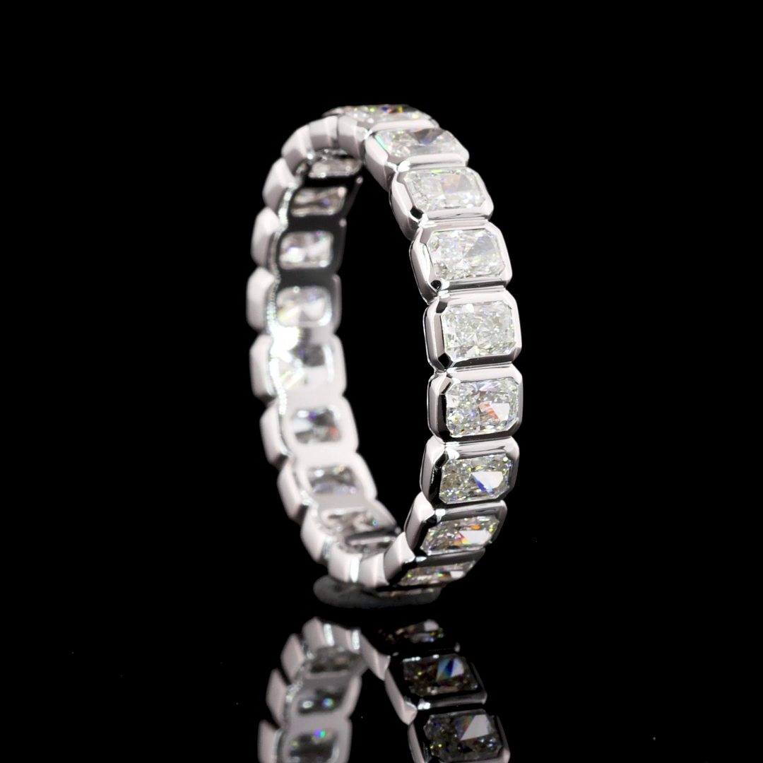 2ctw Bezel Radiant Eternity Band