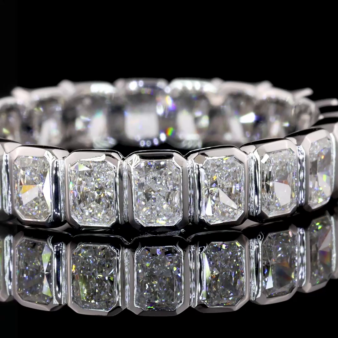 2ctw Bezel Radiant Eternity Band