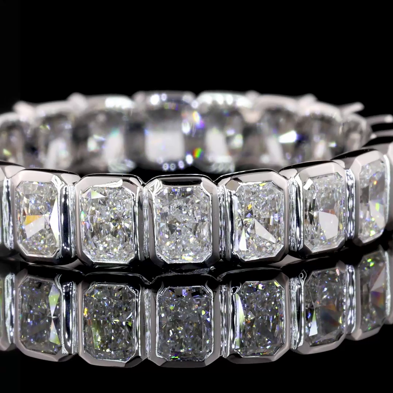 2ctw Bezel Radiant Eternity Band