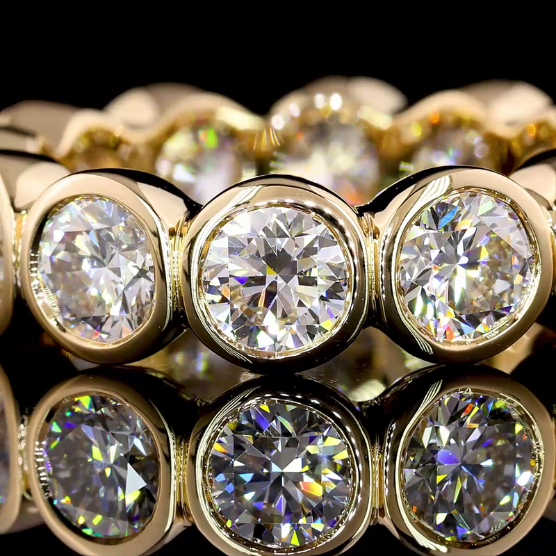 5ctw Round Bezel Diamond Eternity Band