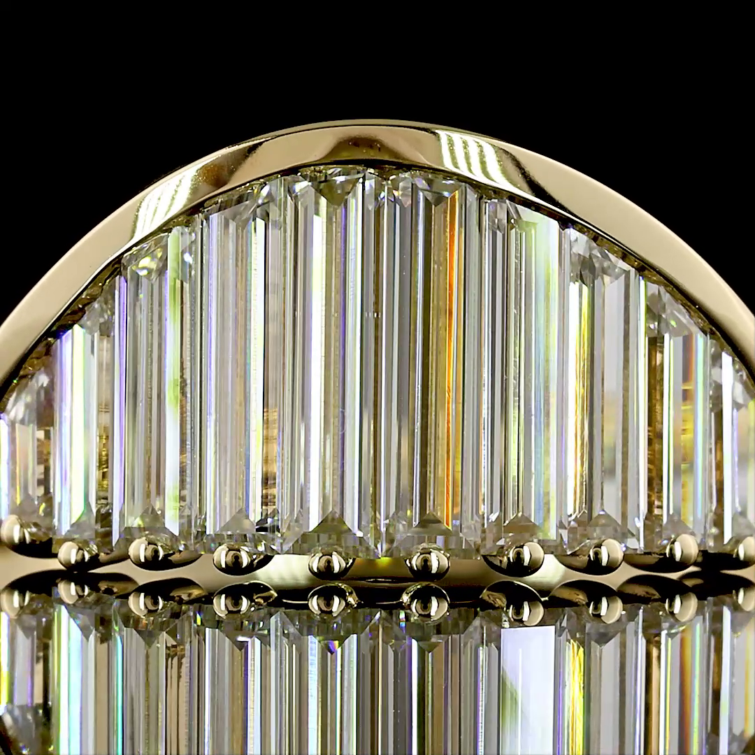 Tapered Baguette Lab Grown Diamond Half Bezel Half Eternity Band (1ctw)