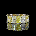 Radiant Fancy Vivid Yellow Lab Grown Diamond Eternity Band (14ctw)