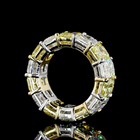 Radiant Fancy Vivid Yellow Lab Grown Diamond Eternity Band (14ctw)