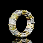 Radiant Fancy Vivid Yellow Lab Grown Diamond Eternity Band (14ctw)