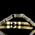 East West Baguette Lab Grown Diamond Bezel Half Eternity Band (1/4ctw)