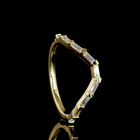 East West Baguette Lab Grown Diamond Bezel Half Eternity Band (1/4ctw)