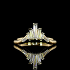 Baguette Lab Grown Diamond Half Bezel Seven Stone Band (1/3ctw)