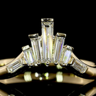 Baguette Lab Grown Diamond Half Bezel Seven Stone Band (1/3ctw)