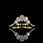 Pear Lab Grown Diamond Five Stone Band (1/2ctw)
