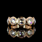 Round Lab Grown Diamond Bezel Five Stone Band (2-3/4ctw)