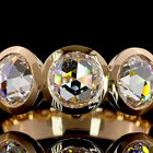 Round Lab Grown Diamond Bezel Five Stone Band (2-3/4ctw)