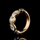 Round Lab Grown Diamond Bezel Five Stone Band (2-3/4ctw)