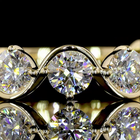 Round Lab Grown Diamond Half Bezel Half Eternity Band (2-1/4ctw)
