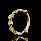 Round Lab Grown Diamond Half Bezel Half Eternity Band (2-1/4ctw)