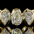 Pear Lab Grown Diamond Bezel Eternity Band (3ctw)