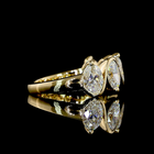 Oval Lab Grown Diamond Half Bezel Five Stone Band (2-1/2ctw)